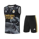 Conjunto de camiseta del Real Madrid 25/26 (negro con leopardo gris)